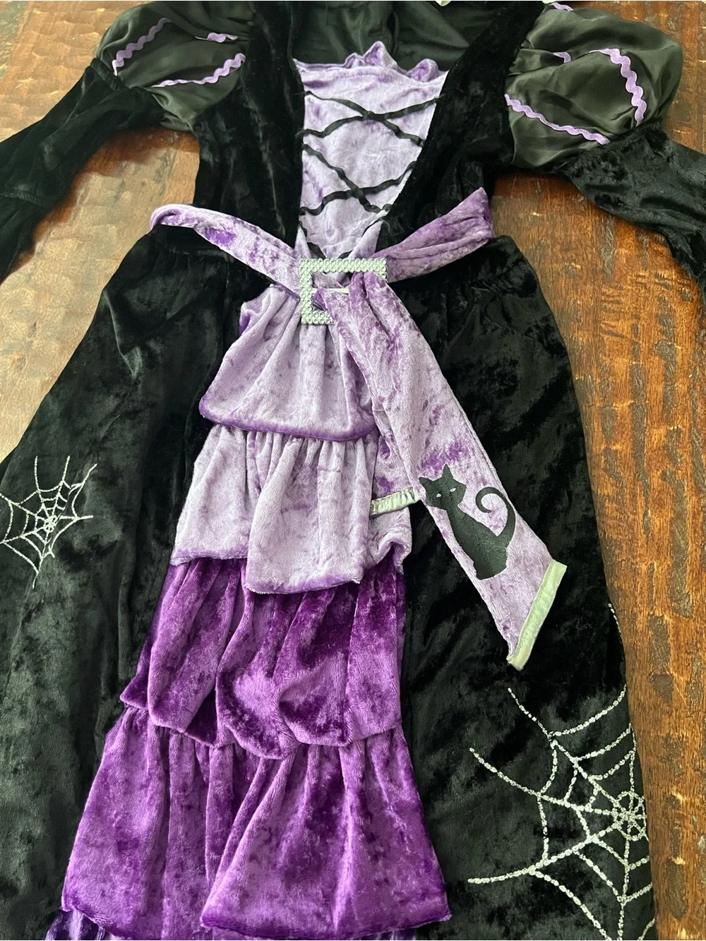 Kids Black and Purple Witch Costume Dress size 7/8